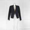 Theory Navy Collarless Blazer