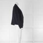 Theory Navy Collarless Blazer