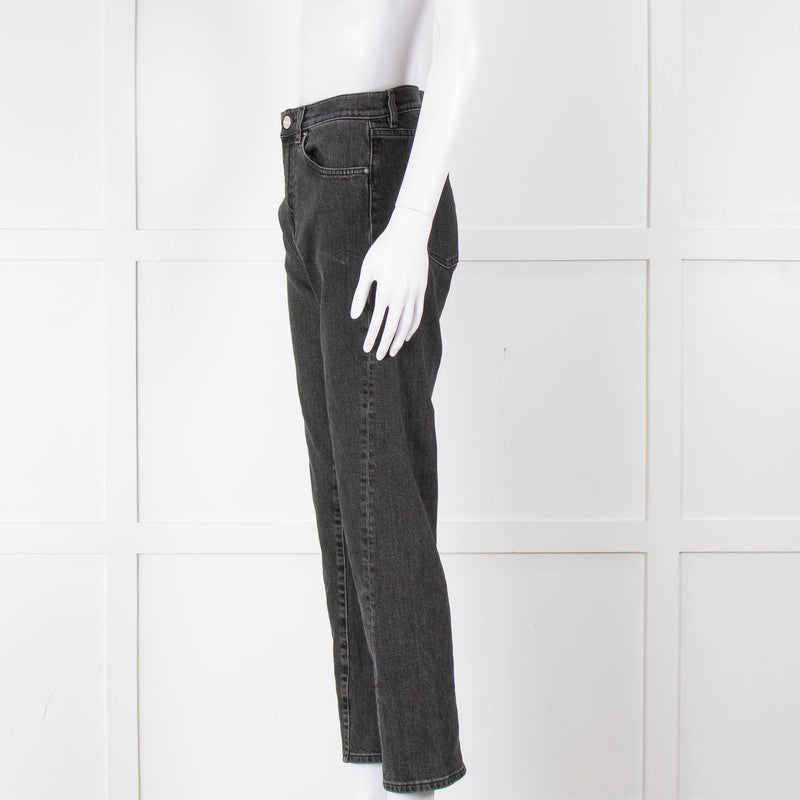 Toteme Black Wash Straight Leg Jeans