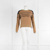 Louis Vuitton Gold Lurex Suede Shoulders Sweater
