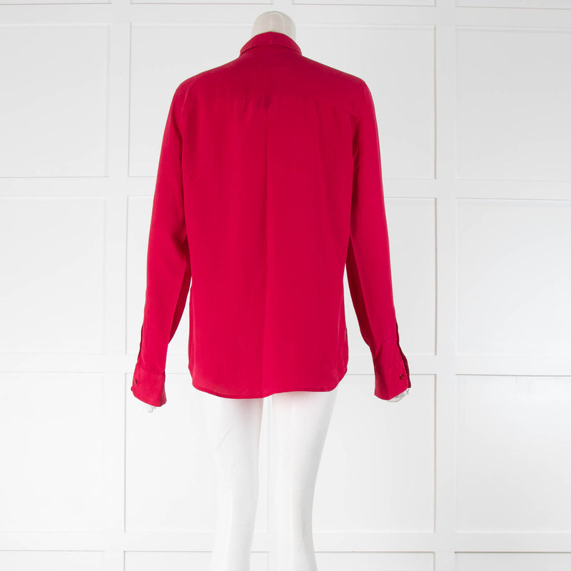 Equipment Raspberry Signature Silk Shirt
