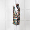 Sezane Blue, Gold and Pink Sequin Floral Pencil Skirt