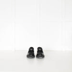Prada Black Leather Logo Platform Loafers