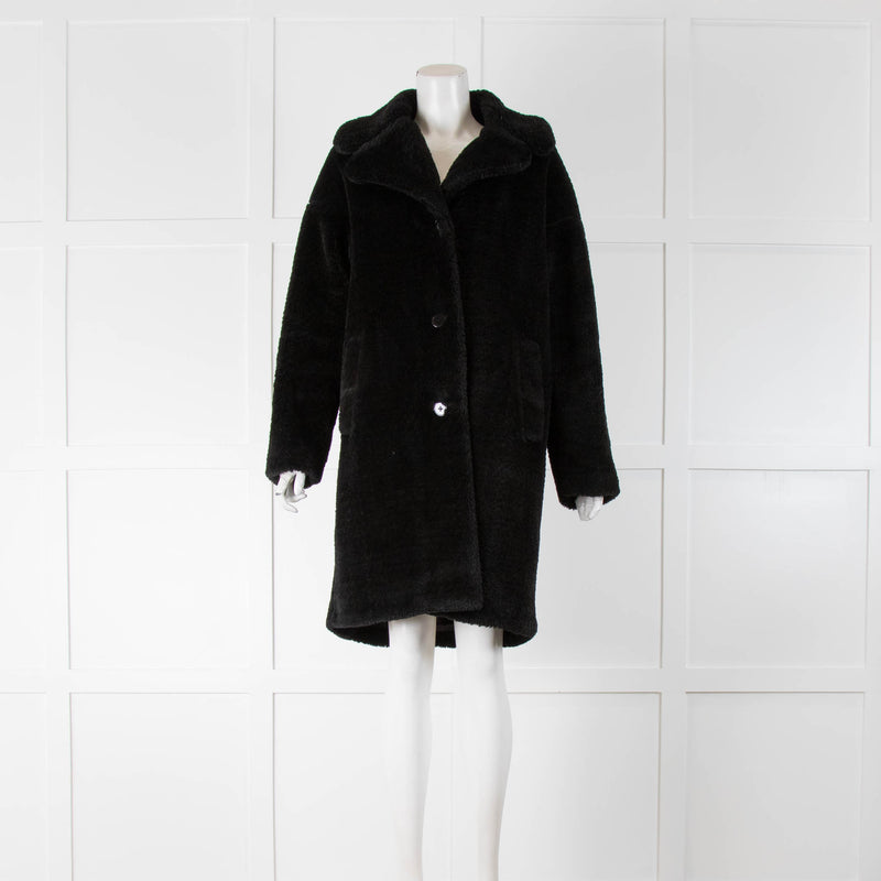 Claudie Pierlot Black Teddy Coat