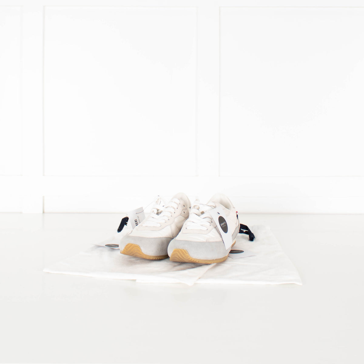 Moncler Cream Precipice Low-Top Sneakers