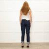 Seven For All Mankind Dark Denim Straight Jeans With Turnups