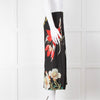 Alice + Olivia Black Large Floral Midi Skirt