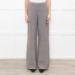 Joseph Cream Brown Zig Zag Knitted Wool Trousers