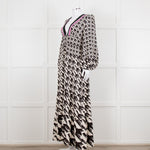 Farm Rio White Black Bird Print Maxi Dress