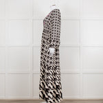 Farm Rio White Black Bird Print Maxi Dress