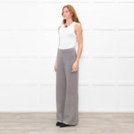 Joseph Cream Brown Zig Zag Knitted Wool Trousers