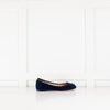 Chloe Navy Blue Scalloped Edge Flat Lauren Ballerina Pumps
