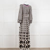 Farm Rio White Black Bird Print Maxi Dress