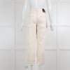 Marni Raw Cotton Cream Turn Up Jeans