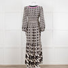 Farm Rio White Black Bird Print Maxi Dress