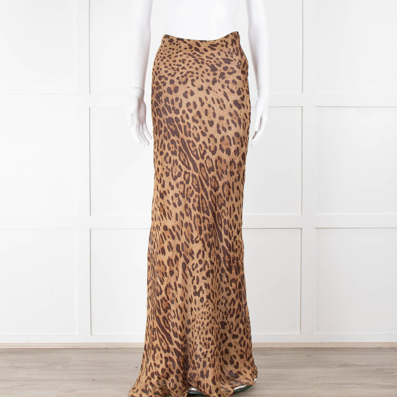 Rat & Boa Leopard Chiffon Maxi Dress