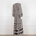 Farm Rio White Black Bird Print Maxi Dress
