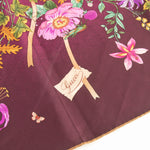 Gucci Pink Silk Flower Bouquet Square Scarf
