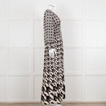 Farm Rio White Black Bird Print Maxi Dress