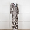 Farm Rio White Black Bird Print Maxi Dress