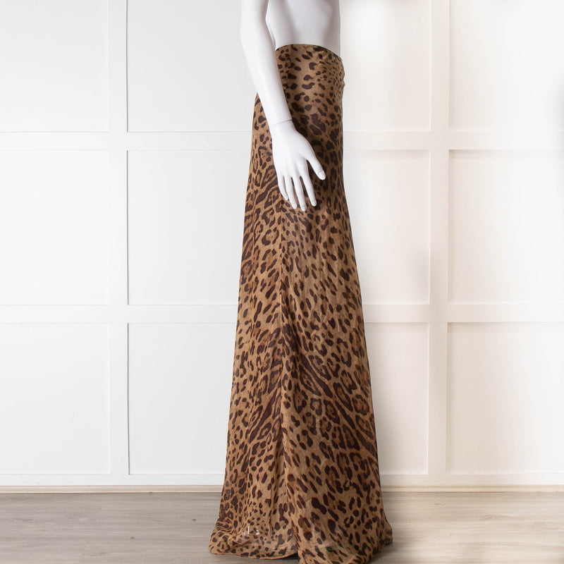 Rat & Boa Leopard Chiffon Maxi Dress