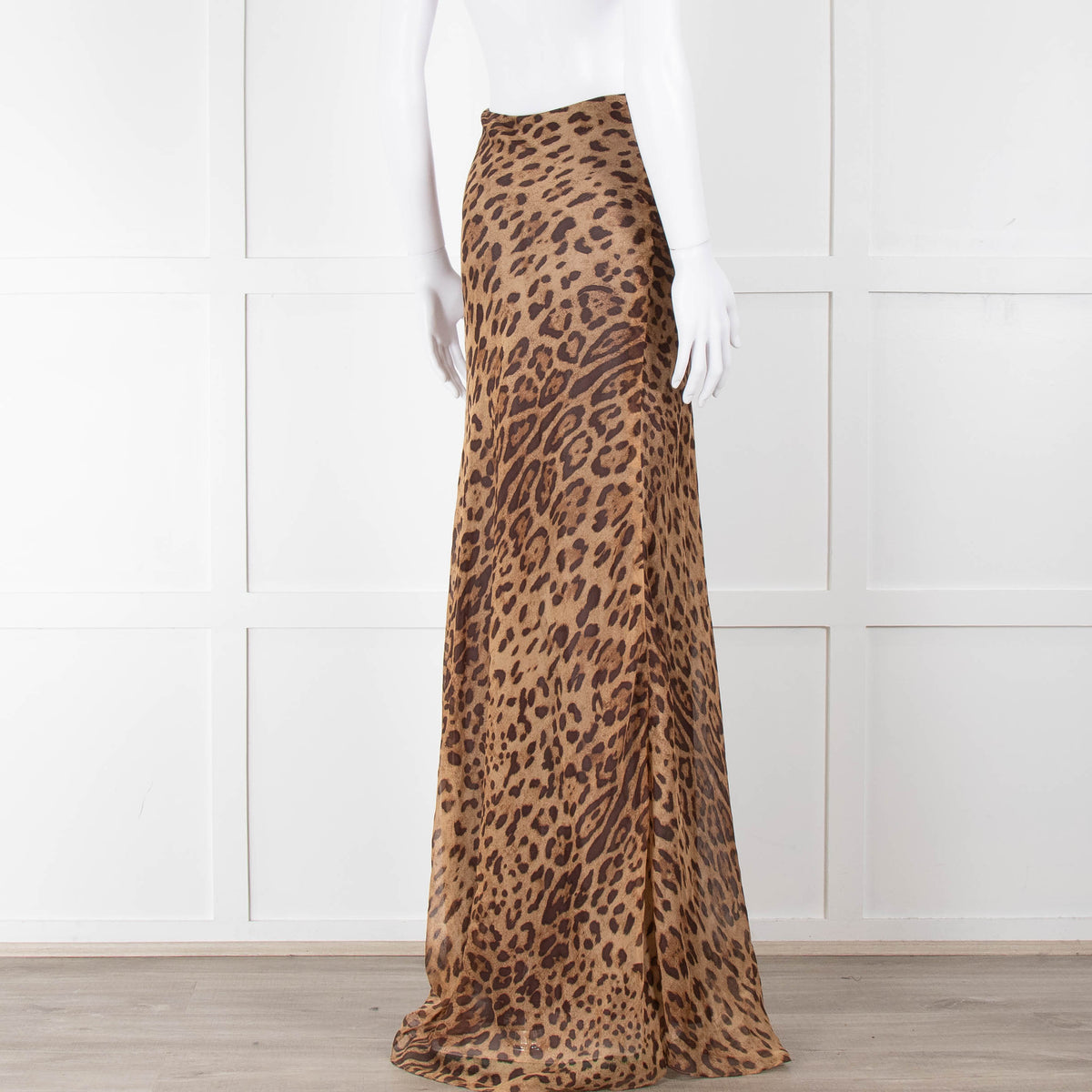 Rat & Boa Leopard Chiffon Maxi Dress