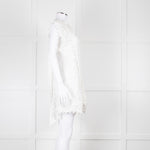 Isabel Marant White Lace And Embroidery Detail Cotton Mini Dress