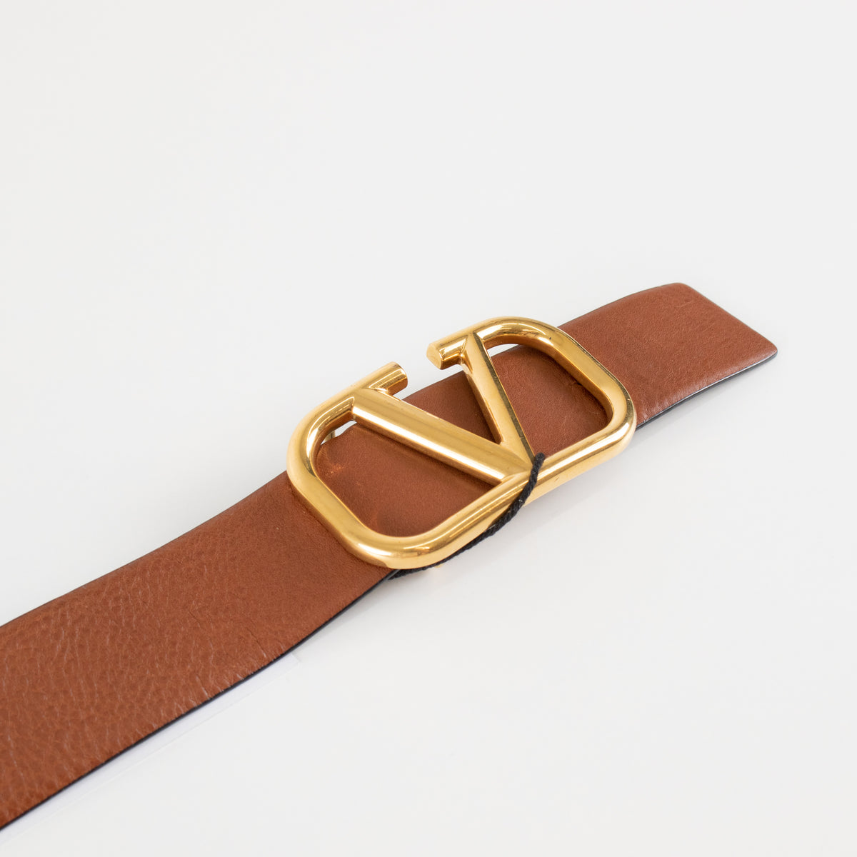 Valentino Brown Gold Buckle Belt