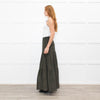 Ridley Khaki Corduroy Tiered Midi Skirt