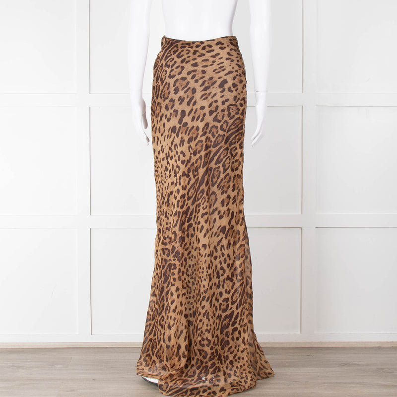 Rat & Boa Leopard Chiffon Maxi Dress
