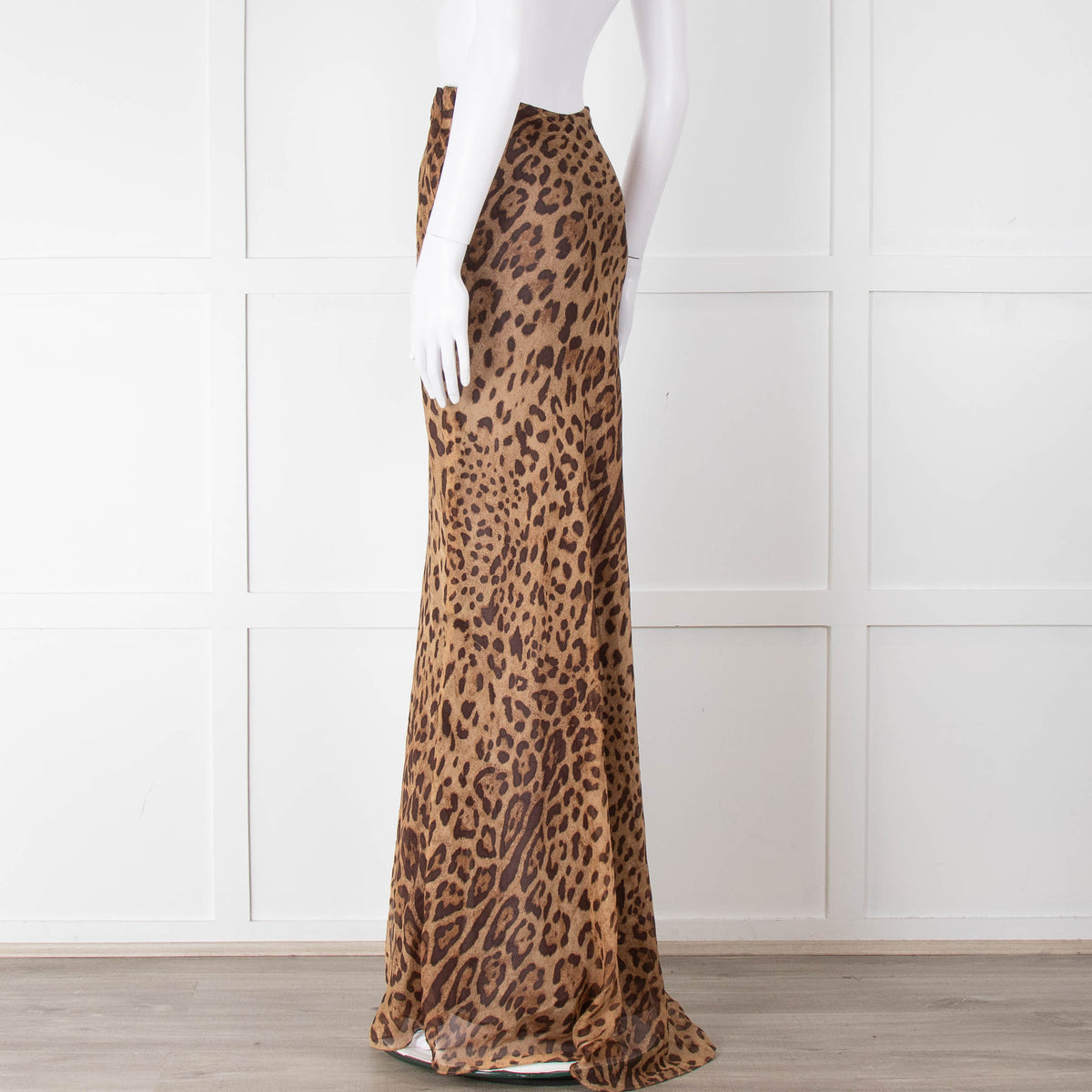 Rat & Boa Leopard Chiffon Maxi Dress