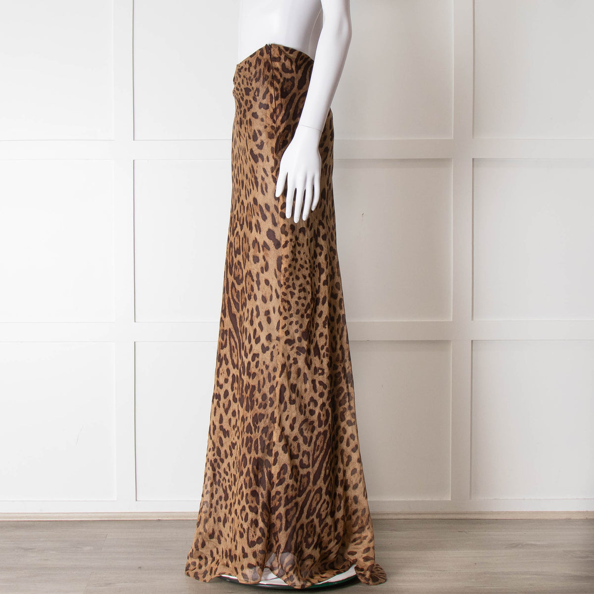 Rat & Boa Leopard Chiffon Maxi Dress