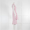 Roland Mouret Pale Pink Zip Back Fitted Short Sleeve Dress