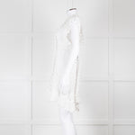 Isabel Marant White Lace And Embroidery Detail Cotton Mini Dress