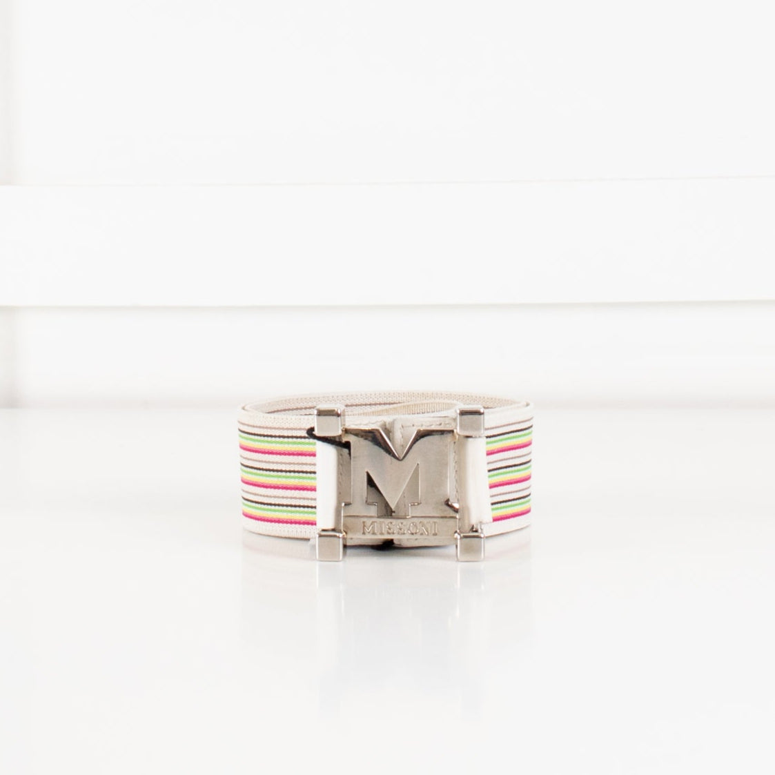 Missoni Cream Multicolour Stretchy Belt