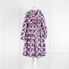 Isabel Marant Pink Blue White Oversized Munao Hooded Coat