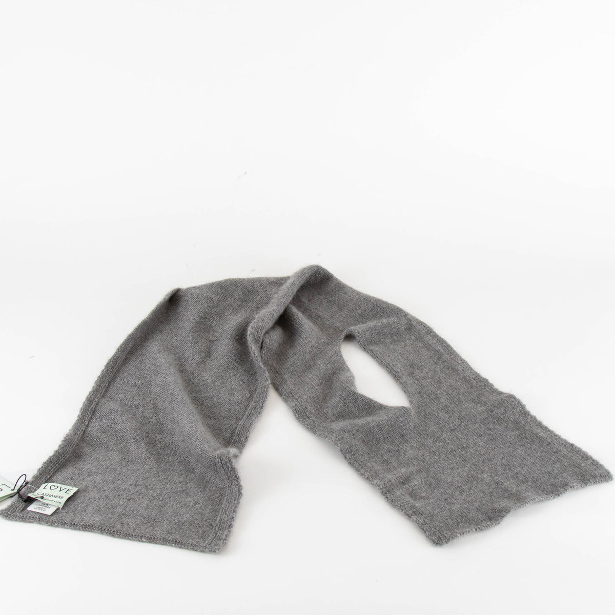Love Cashmere Grey Cashmere Neck Tie Scarf