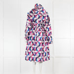 Isabel Marant Pink Blue White Oversized Munao Hooded Coat