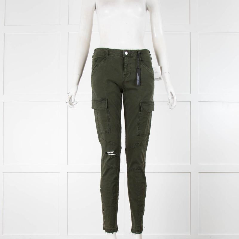 J Brand Khaki Rip Knee HouliHan