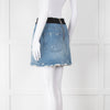 Dolce & Gabbana Blue Jeans Mini Skirt With Elastic Logo Waistband