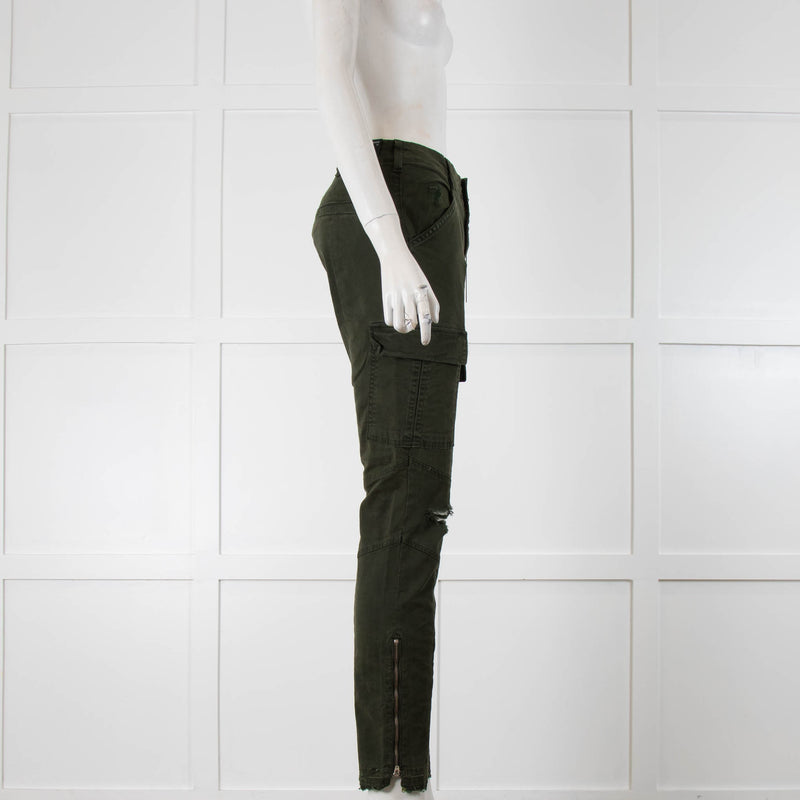 J Brand Khaki Rip Knee HouliHan