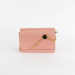 Sophie Hulme Salmon Pink Snake Micro Cocktail Stirrer Bag