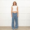 Seventy & Mochi Blue Jeans With Button Flap Front