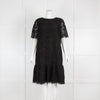 Louise Kennedy Black Lace Dress with Frill Hem