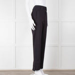 Ganni Navy Trousers With Red Pin Stripe