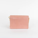 Sophie Hulme Salmon Pink Snake Micro Cocktail Stirrer Bag