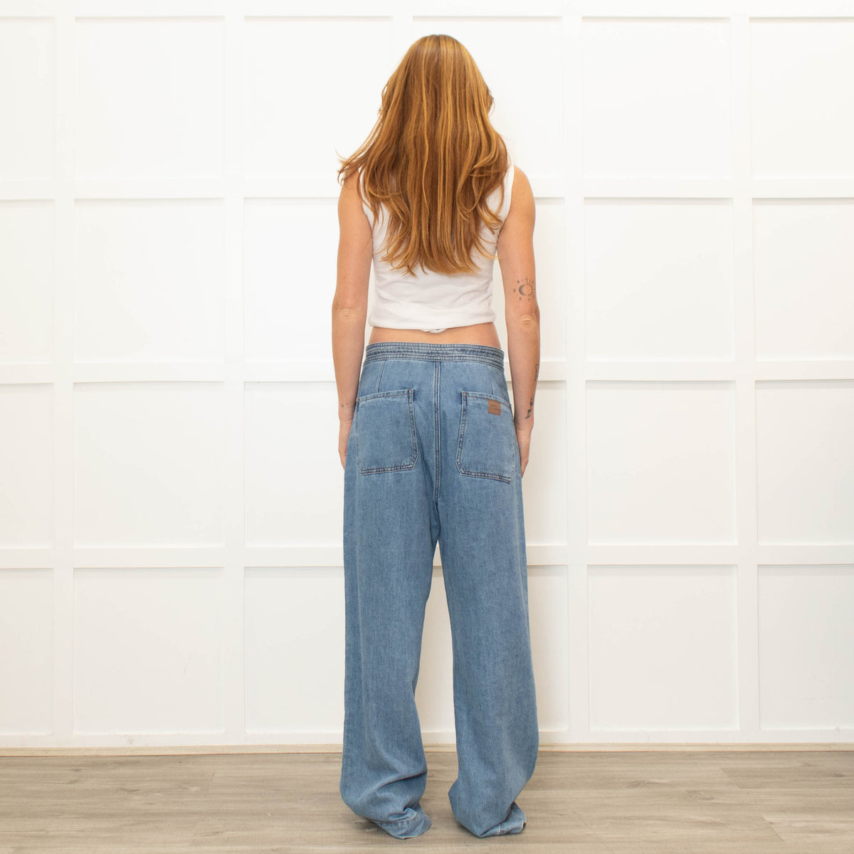 Seventy & Mochi Blue Jeans With Button Flap Front