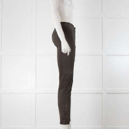 Vince Grey Suede Leggings