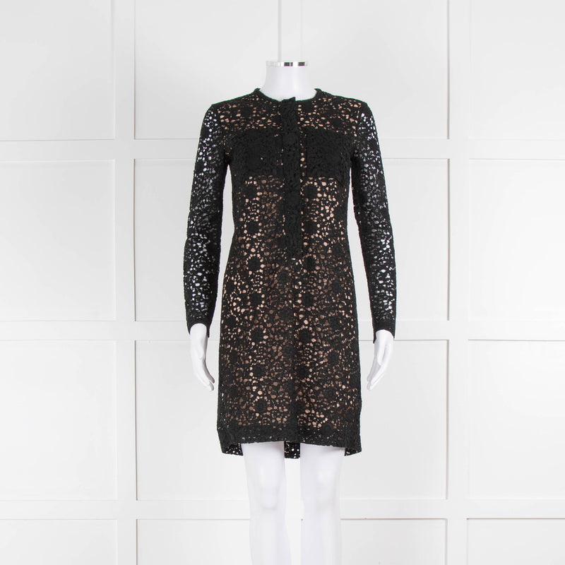 Victoria Victoria Beckham Black Lace Tunic Dress