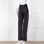 Ganni Navy Trousers With Red Pin Stripe